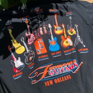 Famous rock and roll guitars t shirt New Orleans